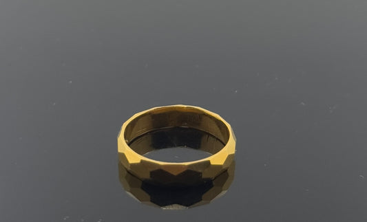 22k Solid Gold Ladies Simple Ring GR958