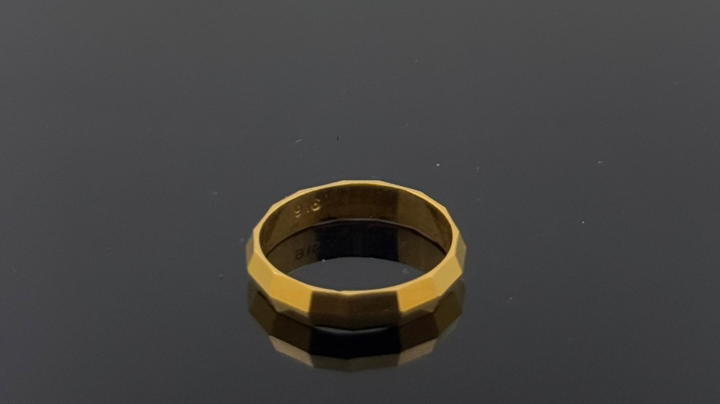 22k Solid Gold Ladies Simple Ring GR969