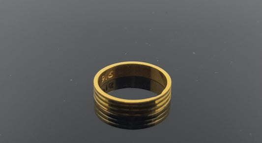 22k Solid Gold Ladies Simple Ring GR972