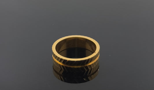 22k Solid Gold Ladies Simple Ring GR989