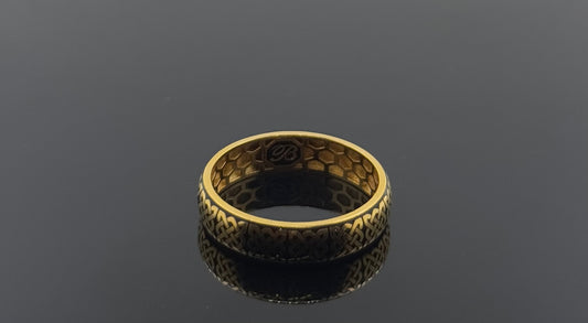 21k Solid Gold Ladies Simple Ring GR995
