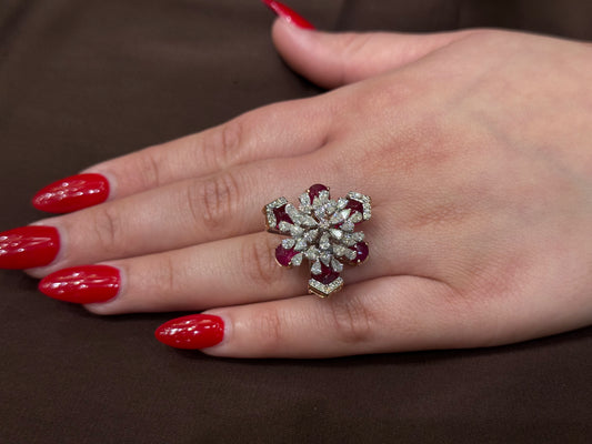 Natural Diamond Cocktail Ring DR362