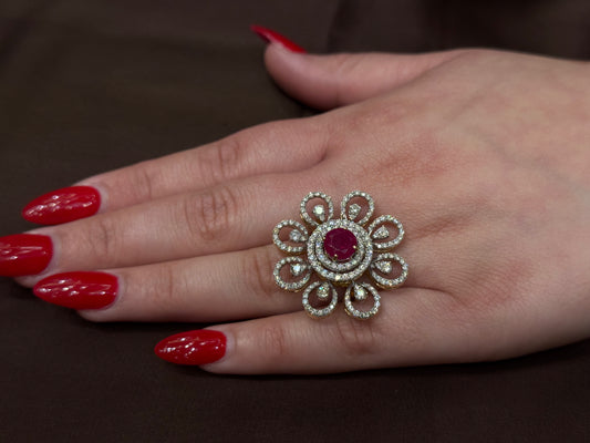 Natural Diamond Cocktail Ring DR441