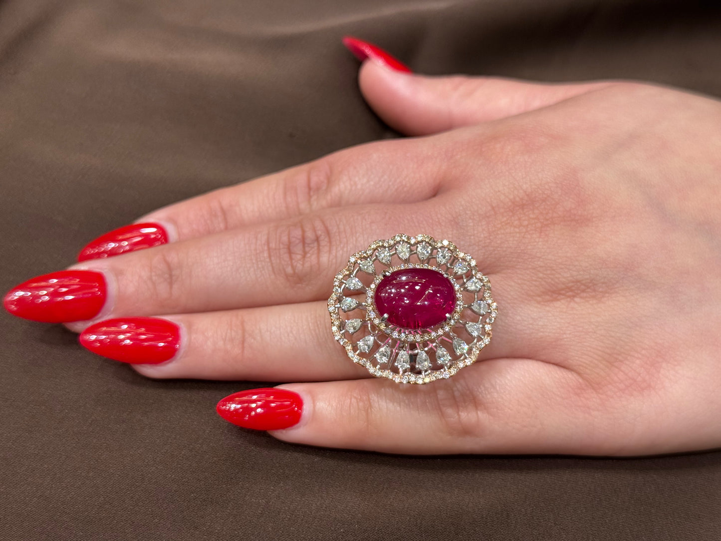 Natural Diamond Cocktail Ring DR364