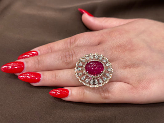 Natural Diamond Cocktail Ring DR364