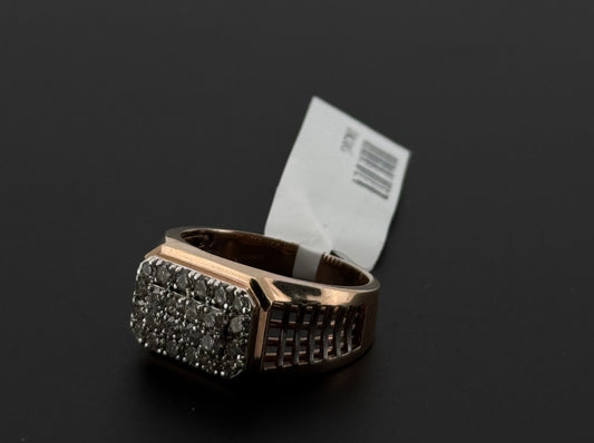 Natural Diamond Men Signet Ring DR305