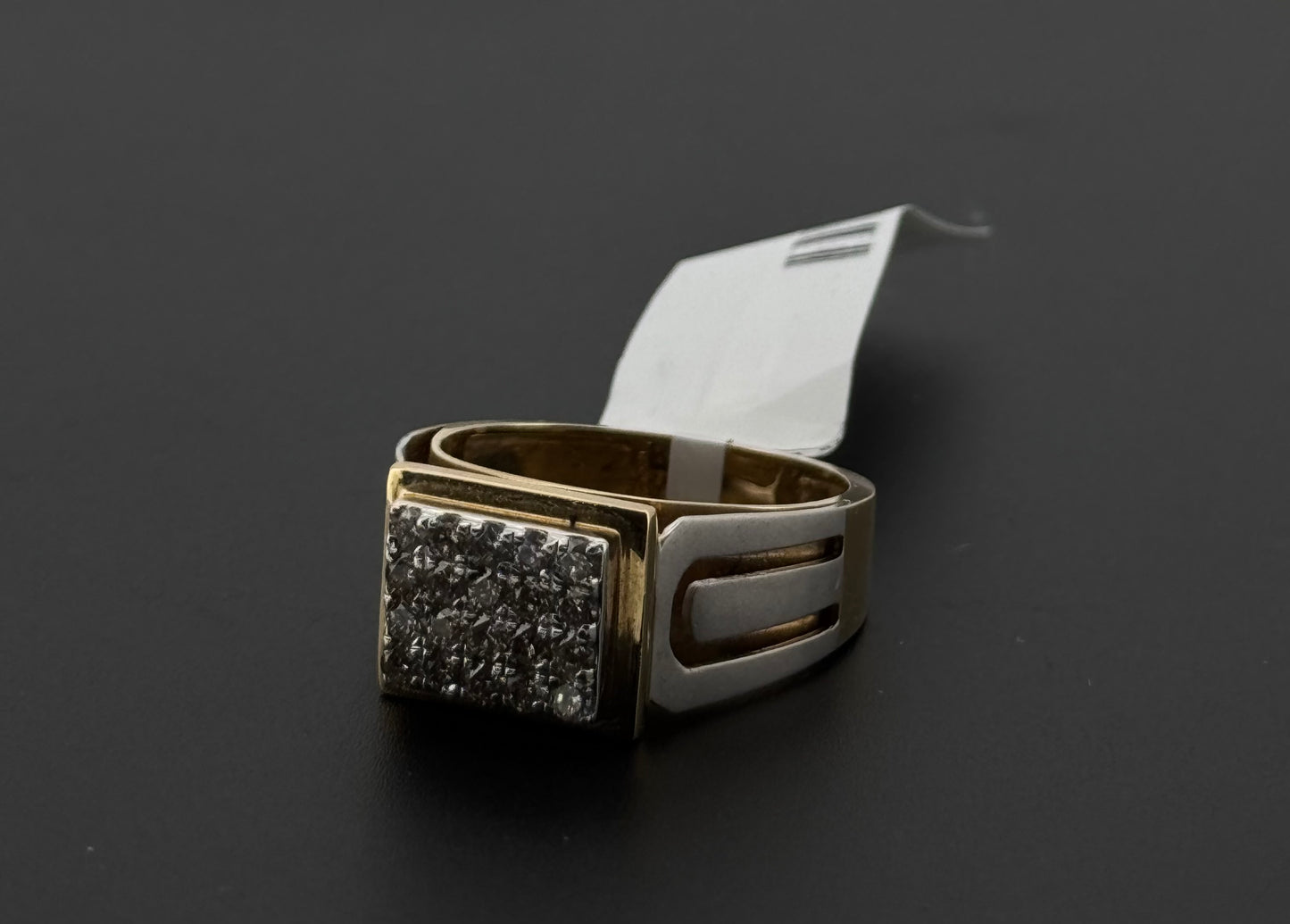 Natural Diamond Men Signet Ring DR280