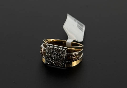 Natural Diamond Men Signet Ring DR302