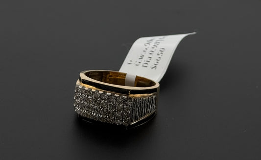 Natural Diamond Men Signet Ring DR376
