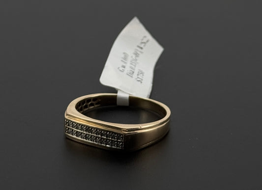 Natural Diamond Men Signet Ring DR258