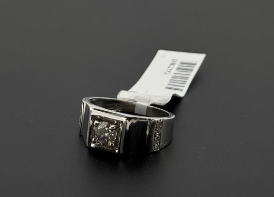 Natural Diamond Men Signet Ring DR292