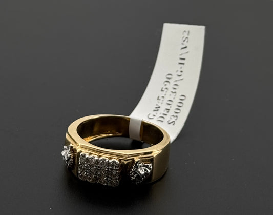 Natural Diamond Men Signet Ring DR310