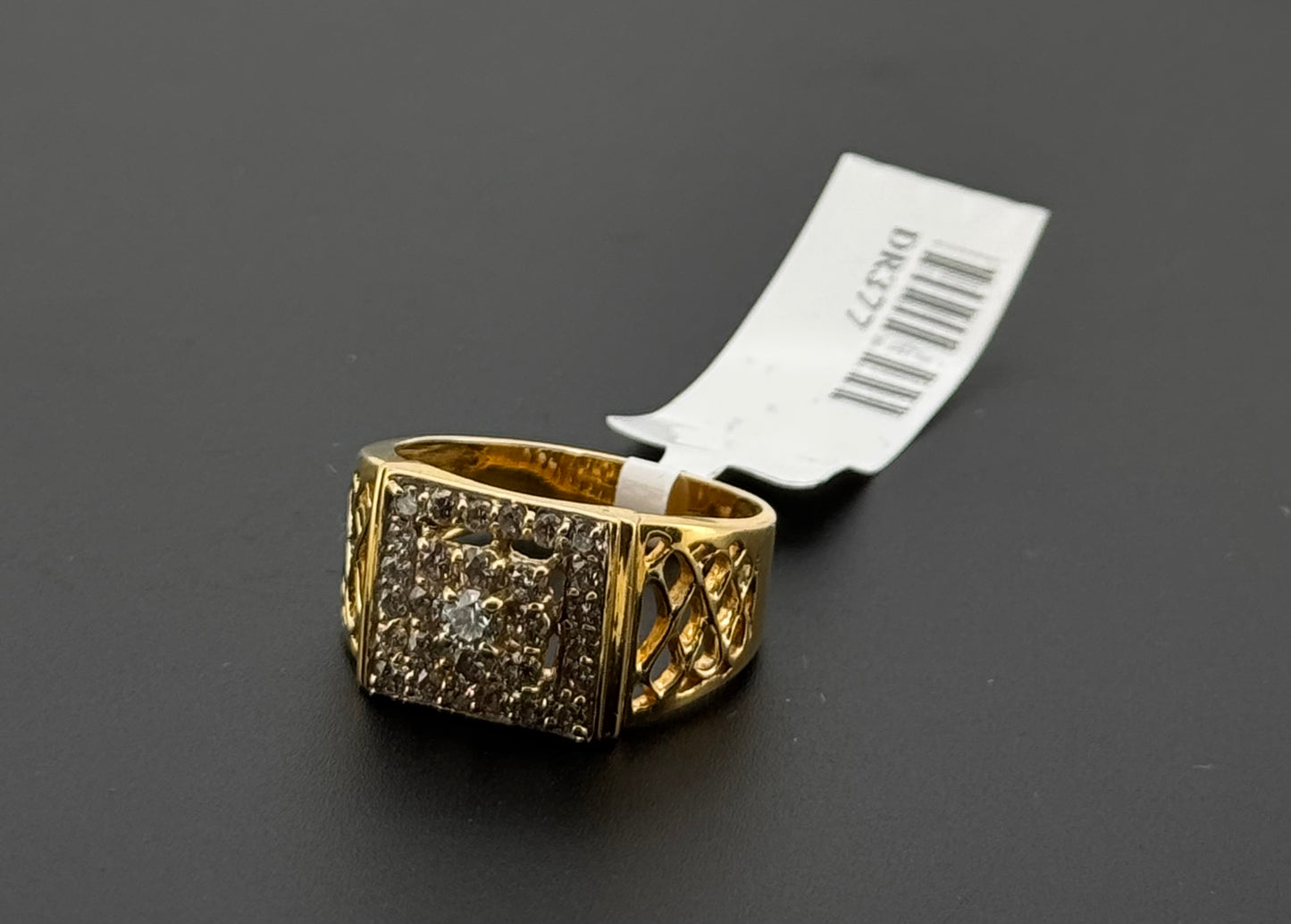 Natural Diamond Men Signet Ring DR377