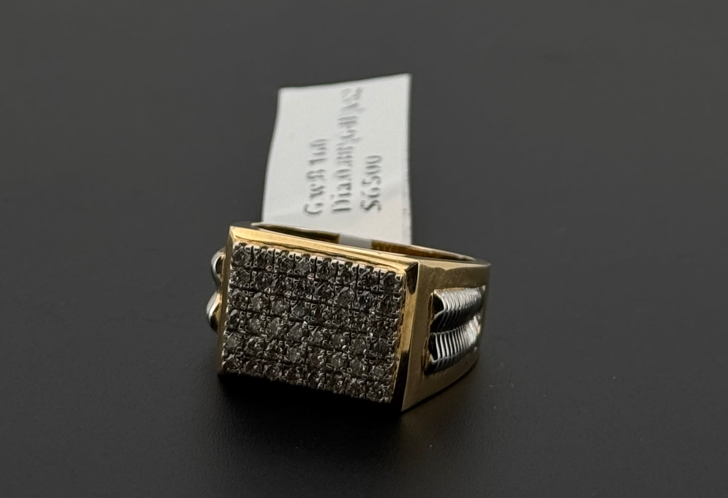 Natural Diamond Men Signet Ring DR283