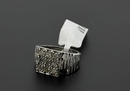 Natural Diamond Men Signet Ring DR307