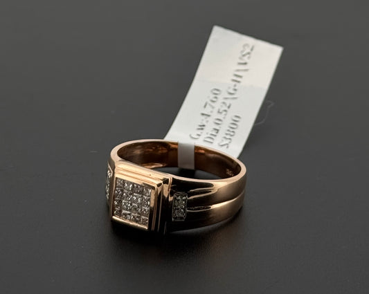Natural Diamond Men Signet Ring DR260