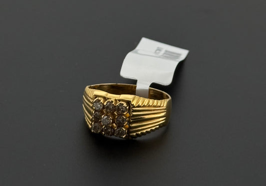 Natural Diamond Men Signet Ring DR284
