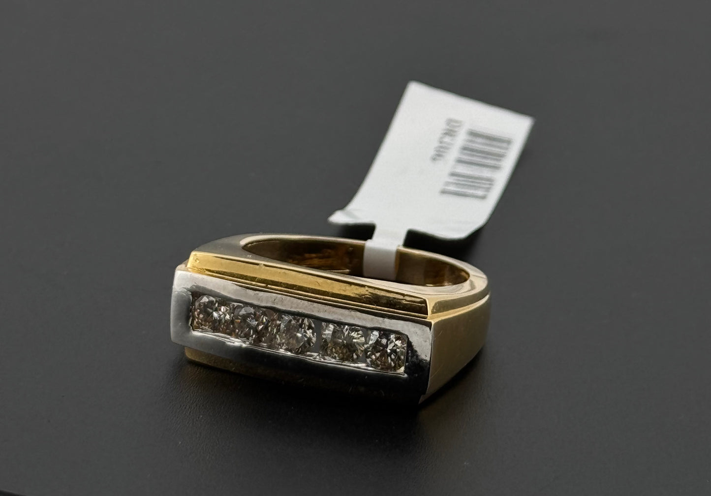 Natural Diamond Men Signet Ring DR306