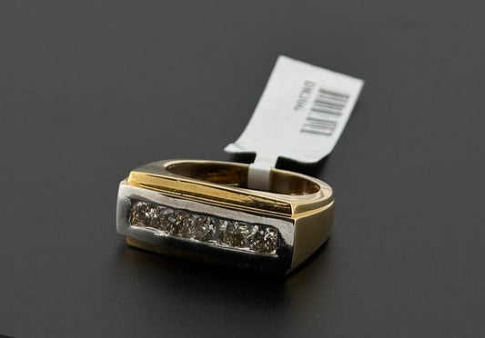 Natural Diamond Men Signet Ring DR306