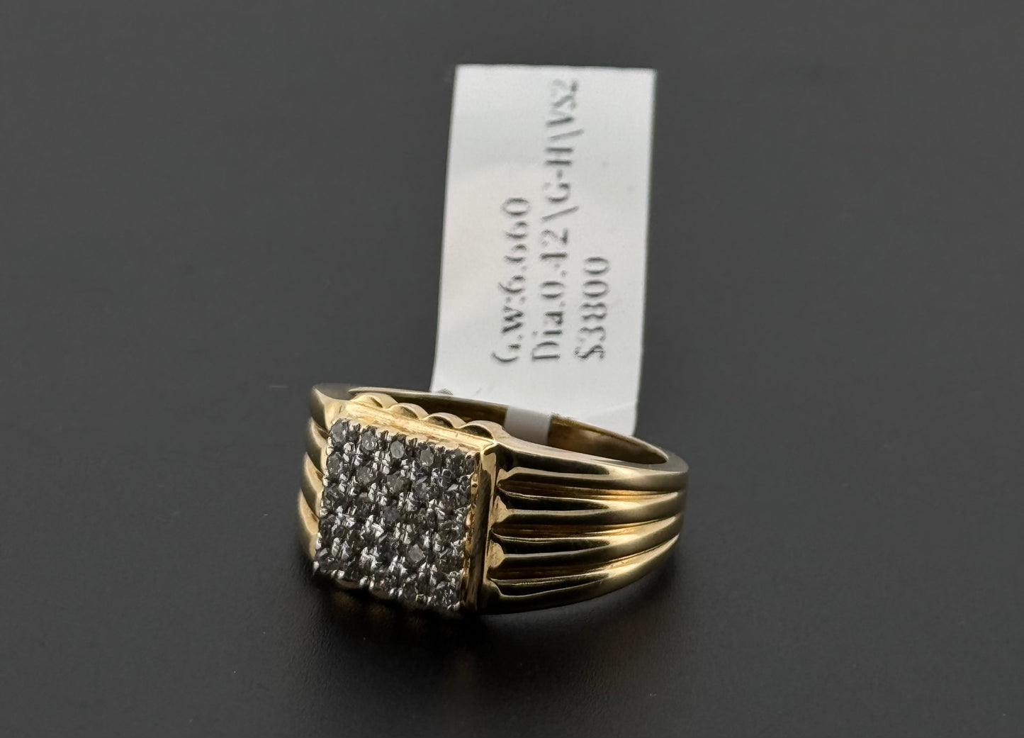 Natural Diamond Men Signet Ring DR290