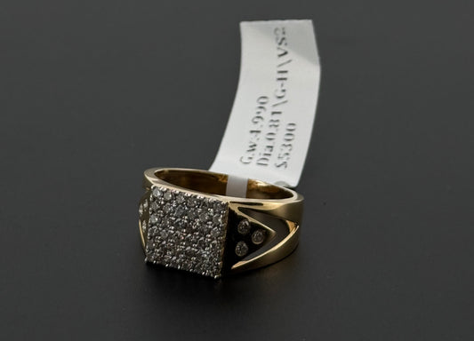Natural Diamond Men Signet Ring DR261