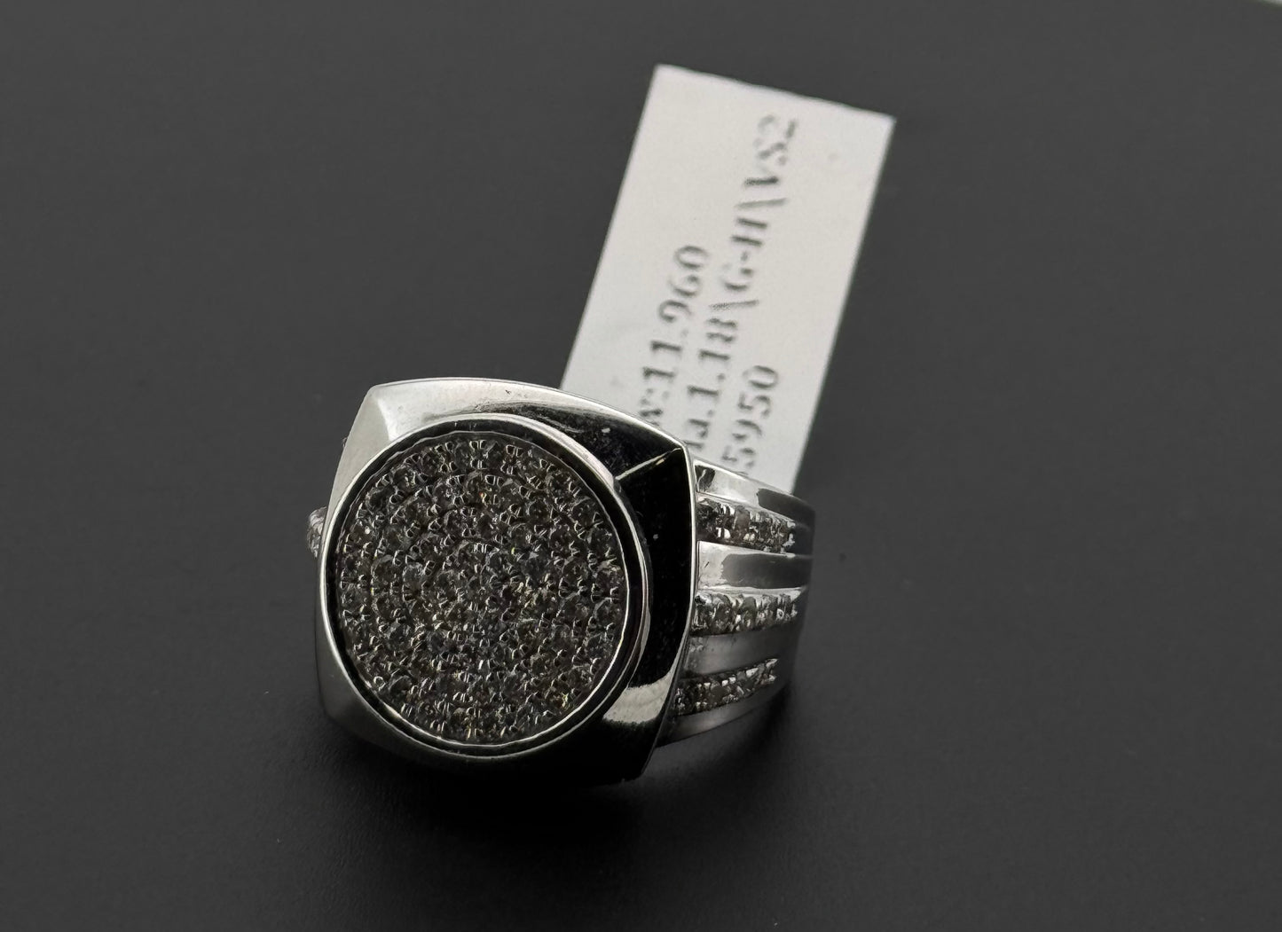 Natural Diamond Men Signet Ring DR285