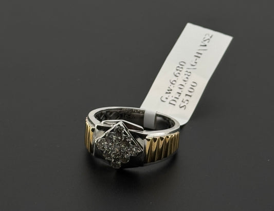 Natural Diamond Men Signet Ring DR286