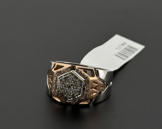 Natural Diamond Men Signet Ring DR275