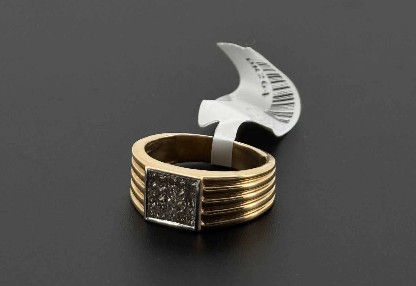 Natural Diamond Men Signet Ring DR264