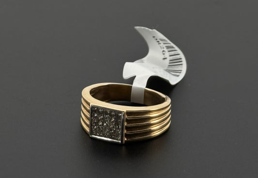 Natural Diamond Men Signet Ring DR264