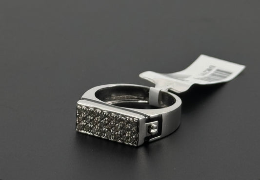 Natural Diamond Men Signet Ring DR297