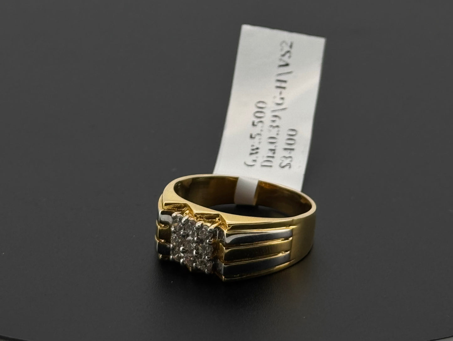 Natural Diamond Men Signet Ring DR287