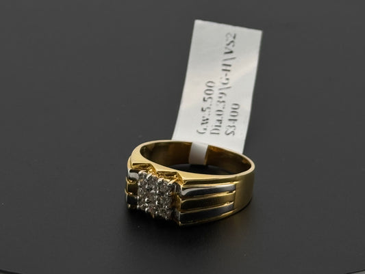 Natural Diamond Men Signet Ring DR287