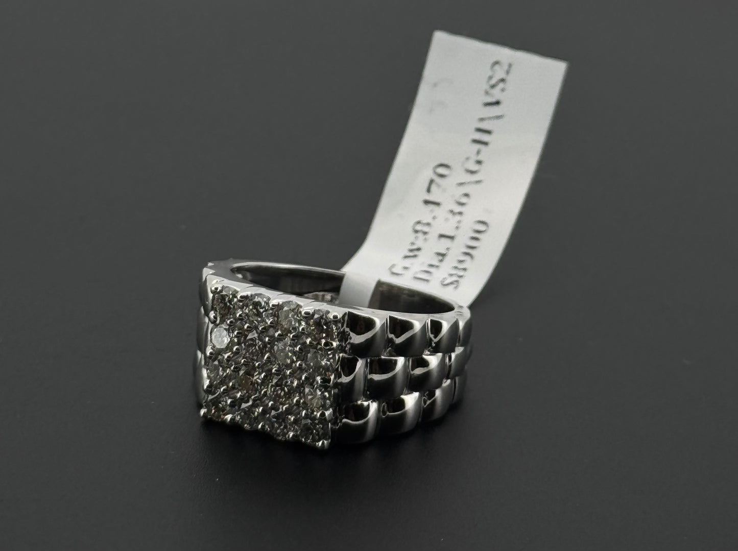 Natural Diamond Men Signet Ring DR276