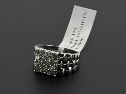 Natural Diamond Men Signet Ring DR276