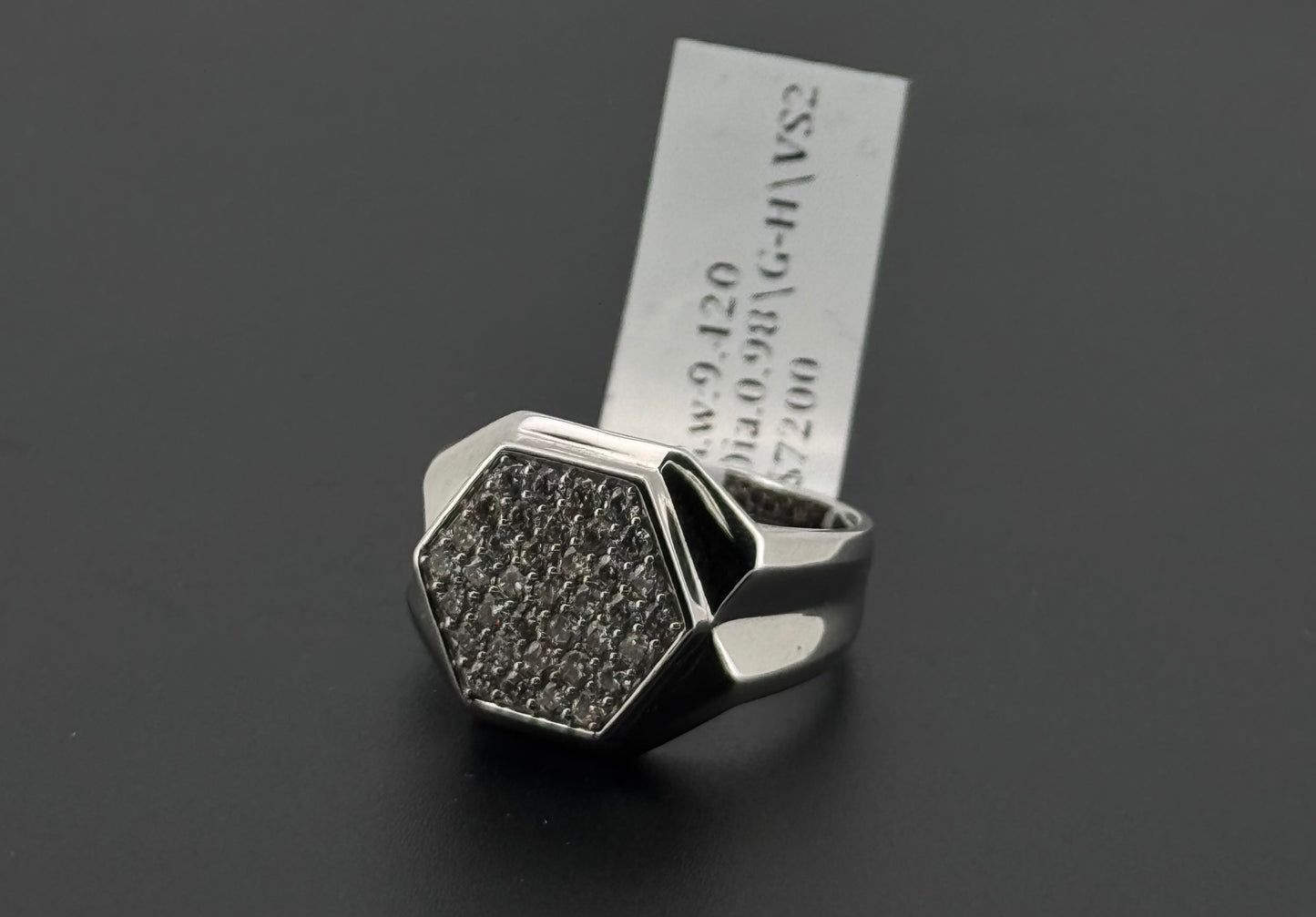 Natural Diamond Men Signet Ring DR727