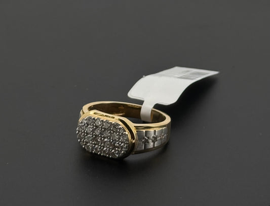 Natural Diamond Men Signet Ring DR277
