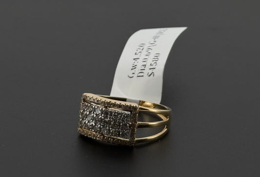 Natural Diamond Men Signet Ring DR289