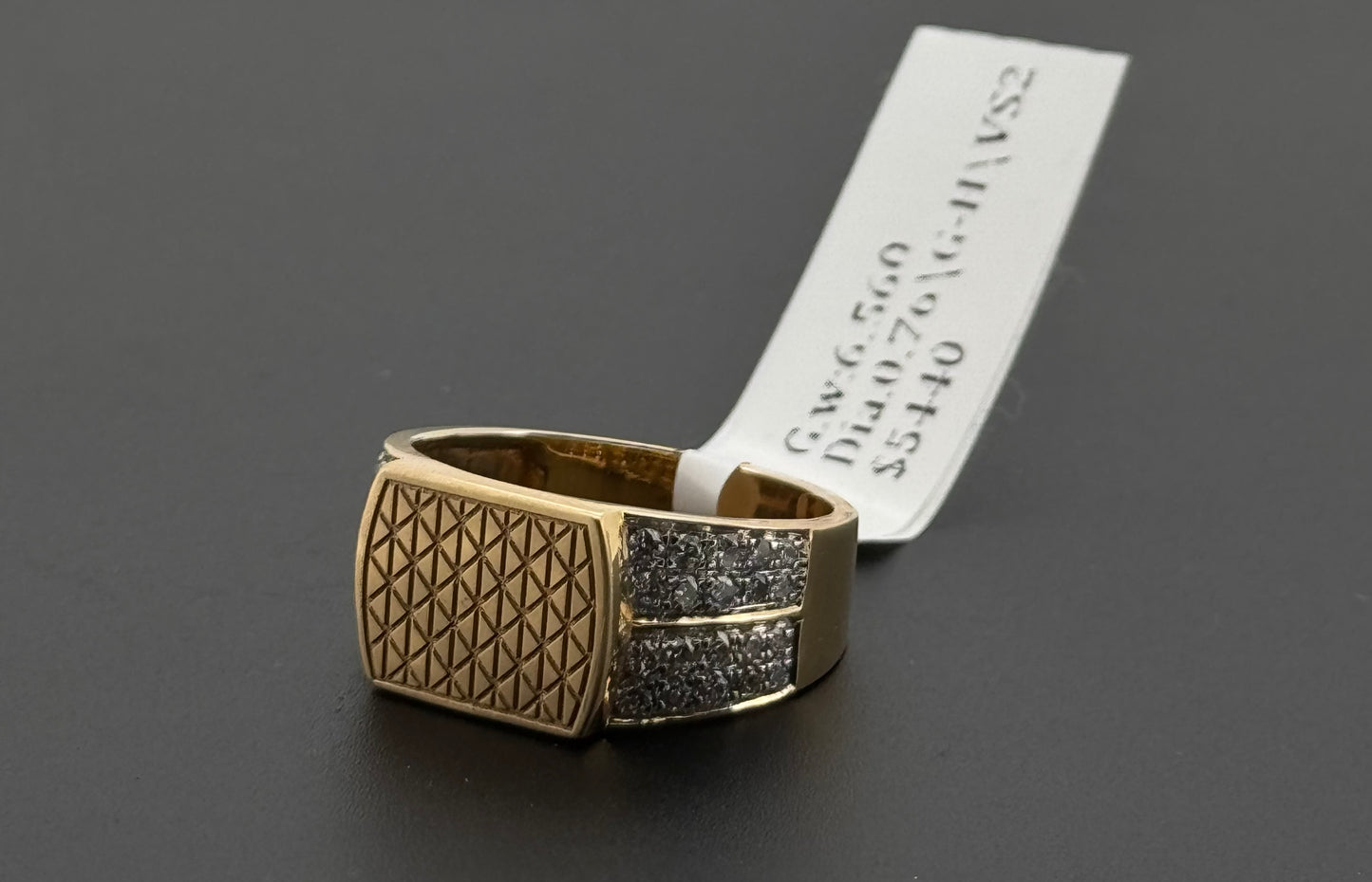Natural Diamond Men Signet Ring DR278