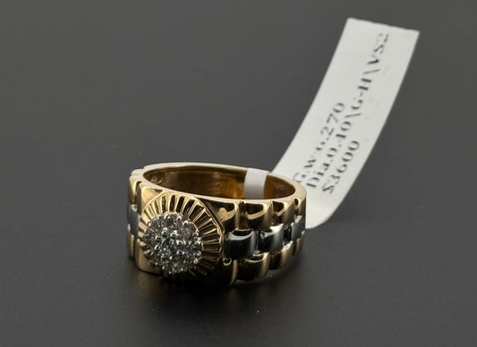 Natural Diamond Men Signet Ring DR311