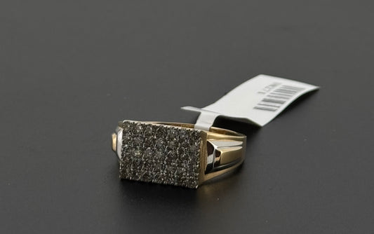 Natural Diamond Men Signet Ring DR271
