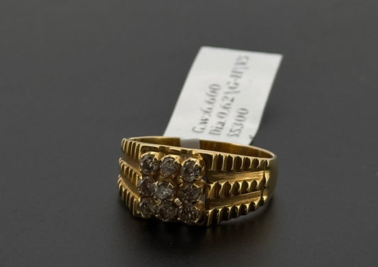 Natural Diamond Men Signet Ring DR456