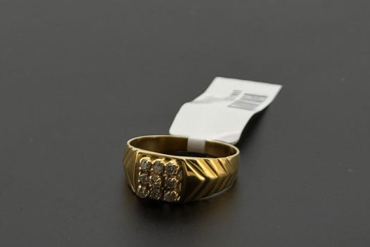 Natural Diamond Men Signet Ring DR455