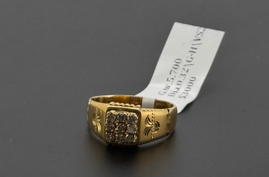 Natural Diamond Men Signet Ring DR450