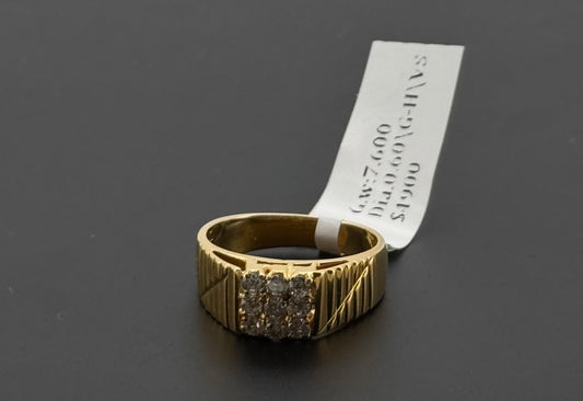 Natural Diamond Men Signet Ring DR448