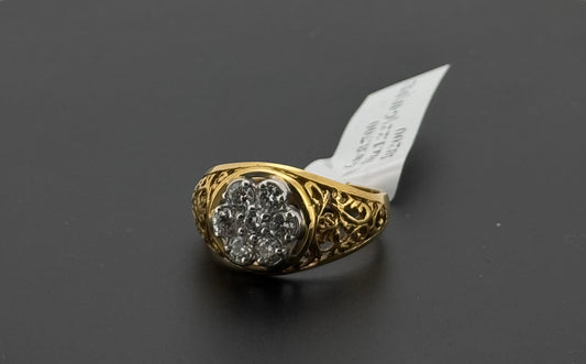 Natural Diamond Men Signet Ring DR350