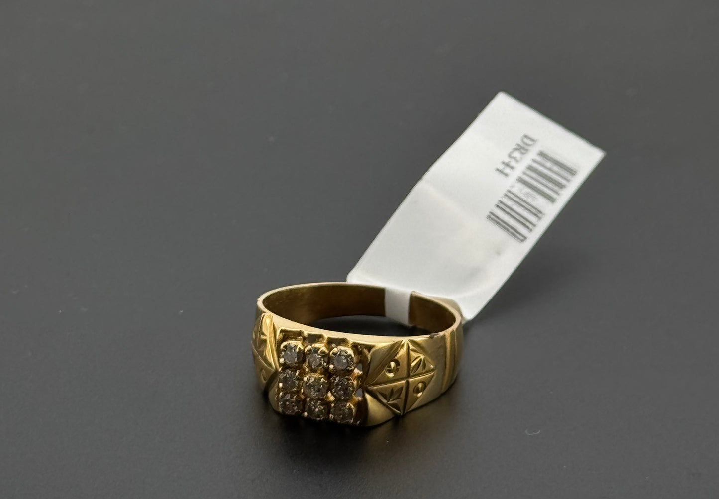 Natural Diamond Men Signet Ring DR344