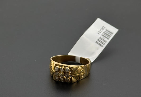 Natural Diamond Men Signet Ring DR344