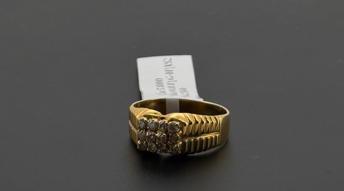 Natural Diamond Men Signet Ring DR345