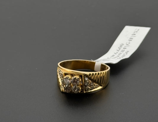 Natural Diamond Men Signet Ring DR353